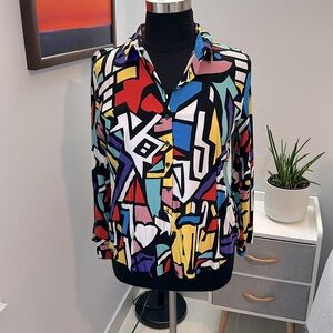 Colorful Big Dart Long sleeve dress shirt size EU 50